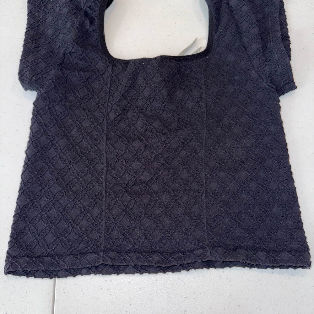 Anthropologie Black Textured Blouse‎ - Picture 8 of 9